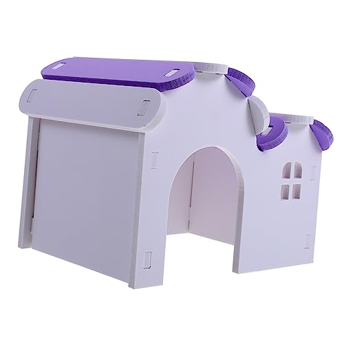 Hohopeti Hamsterhöhle Kleintierbedarf Hamsterhütte Schlafnest Für Hamster Kleines Tierheim Hamsterburg Rennmaus-versteck Tierruhehaus Hamster-spielnest Hamsternest PVC-Material Violett von Hohopeti