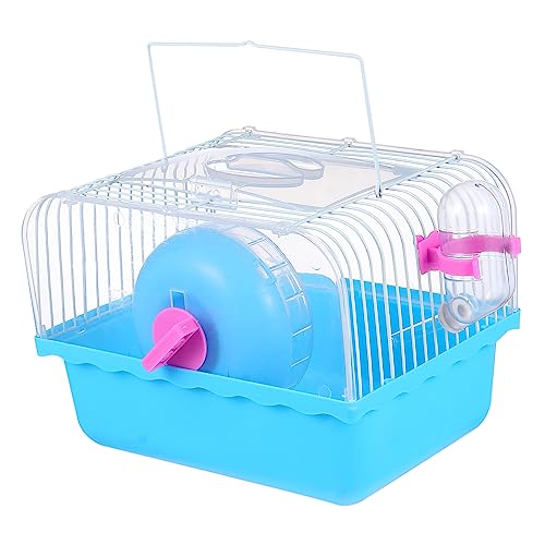 Hohopeti Transportbox für Haustiere Blau Hamsternest tragbarer Käfig für Hamster Chinchilla Igel langlebiges Material Beobachtungsfenster von Hohopeti