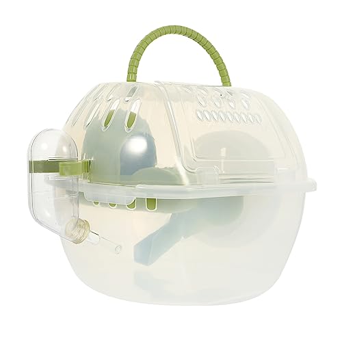 Hohopeti Hamsterkäfig Hamster käfig Hamster cage Hamsterreisebegleiter Hamsterreisebedarf Hamster-Reisebox Meerschweinchen Spielzeugtiere Hamsterbehälter kleine Haustiere mit käfig pp Green von Hohopeti