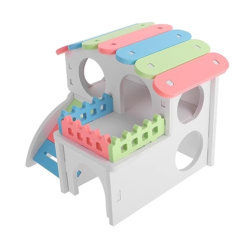 Hohopeti Hamsternest Chinchilla-Spielzeug Meerschweinchen Versteck Hamsterspielplatz Outdoor-kletterspielzeug Mini-Spielzeug Chinchilla-zubehör Hamsterplattform Zwerghamsterhaus PVC von Hohopeti