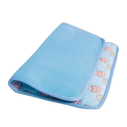 Hohopeti Haustier kühle Unterlage haustierbett pet Bed katzenmatte kühlend Hundekissen Kätzchen Liegeunterlage Kühlpads für Haustiere schlafmatte Tierhaus Kissen Sommer kühlmatte Stoff Blue von Hohopeti