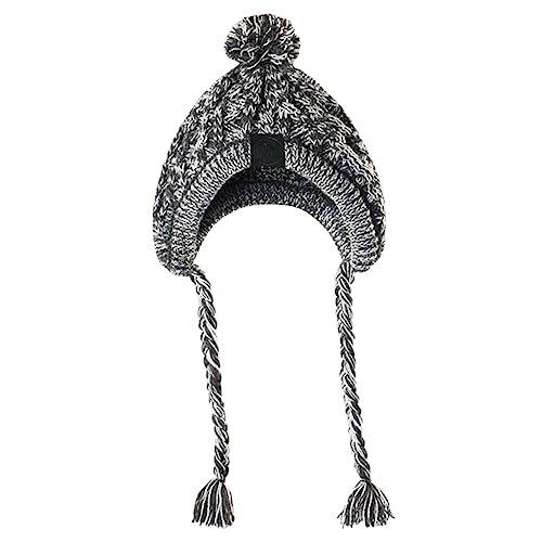 Hohopeti Haustierhaube hundezubehör Dog Accessories Hundeaccessoire Haustier-Hundemütze Kopfbedeckung für Haustiermützen Hund gestrickte Mütze Winter warme Haustiermütze Acryl Grey von Hohopeti