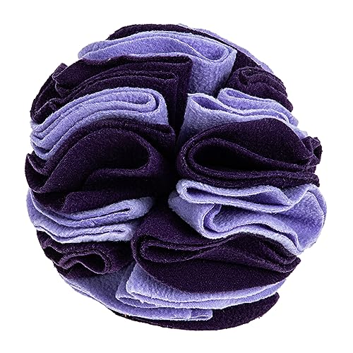 Hohopeti Hundeschnüffelball Slow-Feeder-Ball Beißspielzeug Lernspielzeug Hundespielzeug Dog chew Toy hundekauspielzeuge Heimtierbedarf Leckfutterspielzeug für Haustiere Polarfleece Lavender von Hohopeti