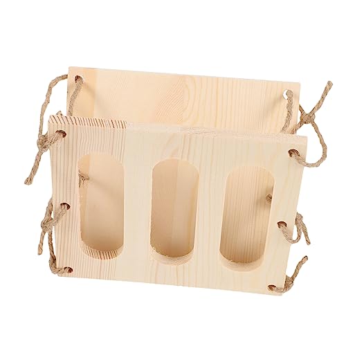 Hohopeti Kaninchen Bunny Feeder Heu Spender Holz Weniger Verschwendung Box für Tiere von Hohopeti