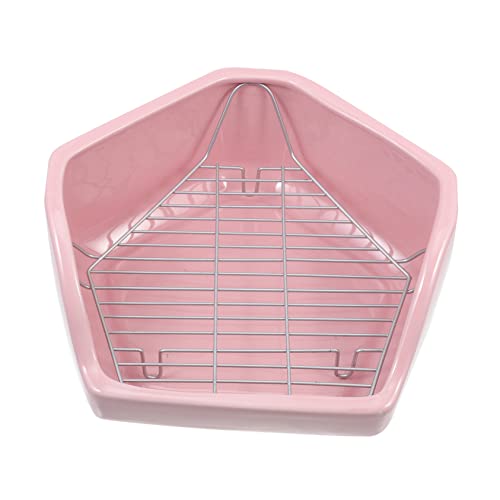 Hohopeti Kaninchentoilette Hamster klo kaninchenklo Hamster-WC Haustier-Toiletten-Töpfchen-Trainer Hamstertoilette Kaninchen benutzen Toilette Versorgung mit Haustiertoiletten Keramik Rosa von Hohopeti