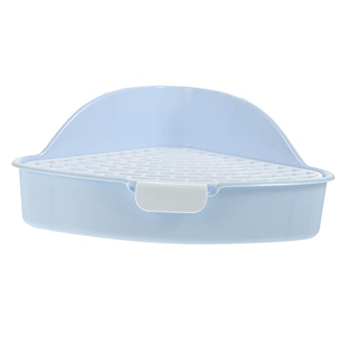 Hohopeti Kasten Kaninchentoilette Spielzeug-Haustiere Kaninchen-Ecke Heu kaninchenklo Hasen klo Katzenklos Mülleimer Haustier-PIPI-Toilette Kaninchen-Töpfchen-Trainingstoilette Plastik Blue von Hohopeti