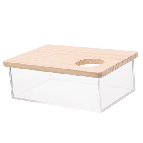 Hohopeti Hamster-Sandbadebox Haustier-Badezimmer für Kleintiere Chinchilla Meerschweinchen praktische Toilette kreatives Design von Hohopeti