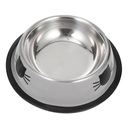 Hohopeti Katzennapf aus Edelstahl edelstahlschüsseln edelstahlschalen pet Bowl wasserspender für Hunde Wassernapf für Katzen einwegrasierer Welpe Bogen Hund wassernapf Rostfreier Stahl Grey von Hohopeti