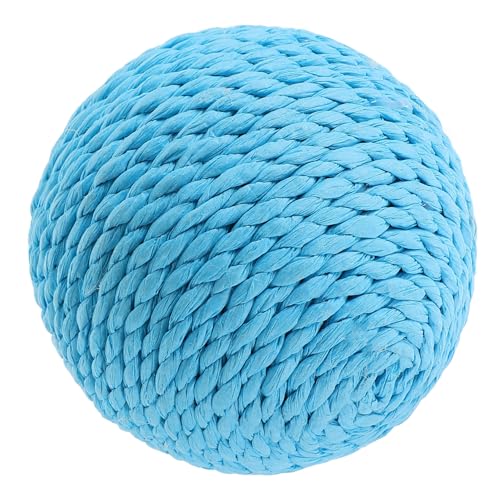 Hohopeti Katzenspielzeugball Kätzchen Interaktiver Ball Spielzeug Für Kätzchen Ball Katzenspielzeug Kätzchenspielzeug Seilspielzeug Für Katzen Katzenball Katzenbälle Sky-Blue Papierseil von Hohopeti