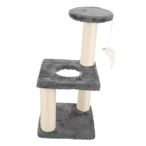 Hohopeti Klettergerüst Für Katzen Katzenkratzbaum Haustier Kratzen Kätzchenkratzer Für Den Täglichen Gebrauch Kratzbaum Für Kätzchen Wiederverwendbarer Kratzbaum Light Grey Flanell von Hohopeti