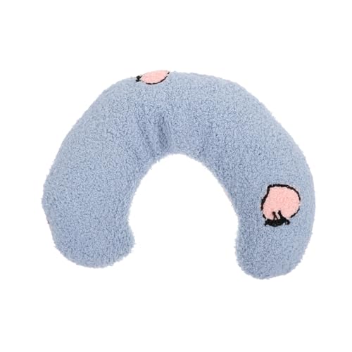 Hohopeti Kopfkissen katzenkissen Cervical Neck Pillow Hundeschlafkissen Tierschlafkissen Haustier-Schlafunterlage Hundekegelhalsband Welpenkissen in U-Form Katze schlafkissen Plüsch Blue von Hohopeti