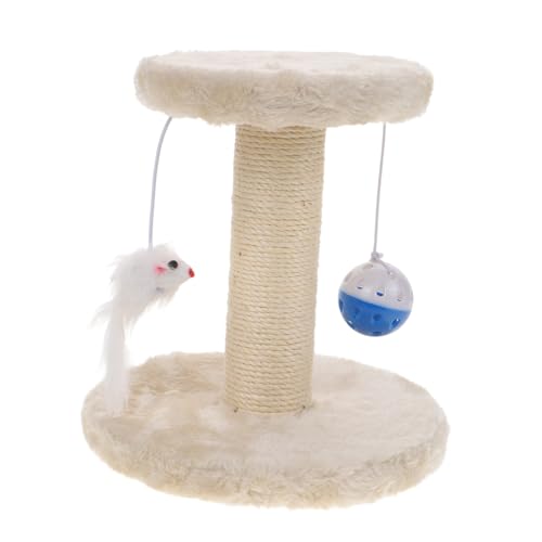 Hohopeti Kratzbaum für Katzen katzenmöbel cat Furniture cat Climbing Tree cat Tree Bodenkratzbaum für Katzen bequemer Katzenkratzbaum entzückender Katzenkratzbaum ， Beige von Hohopeti