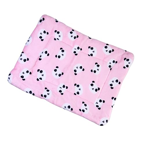 Hohopeti Kuschelmatte Für Hunde Aus Korallenvlies Flauschige Hundedecke Pink Mit Panda Design Größe S Weiches Schlafkissen Für Kleine Und Mittelgroße Hunde von Hohopeti