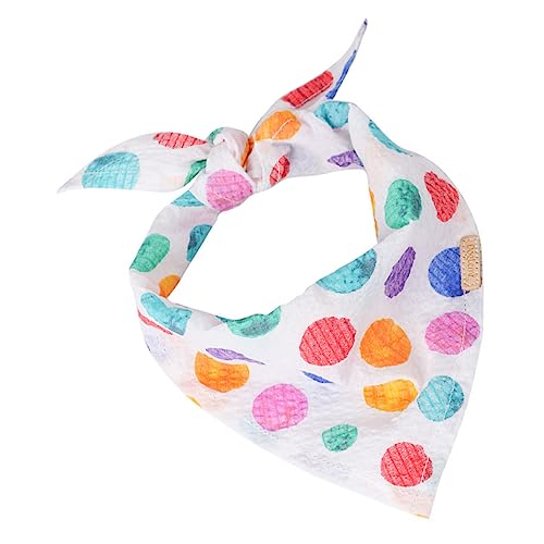 Hohopeti Lätzchen Kuscheltier süß Lovely Pets schürzen Baumwollstoff schurze weiches Haustierbandana Speicheltücher für Hunde Haustier-Bandana Speichelhandtuch für Haustiere Baumwolle Weiß von Hohopeti