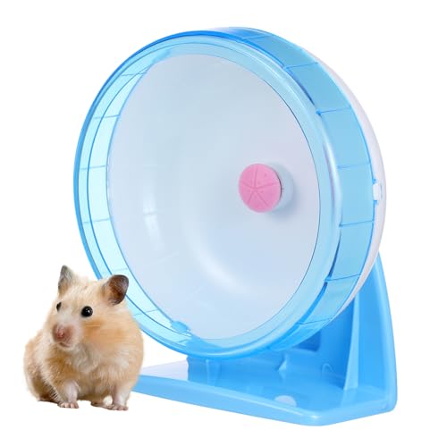 Hohopeti Laufrad Für Hamster Untertasse Rennmaus Rad Haustier Ratte Meerschweinchen Übung Schweinerad Zuckersegelrad Mit Rad Hamster Läuft Einstellbar Babyspielzeug Babytragetuch Blue PVC von Hohopeti