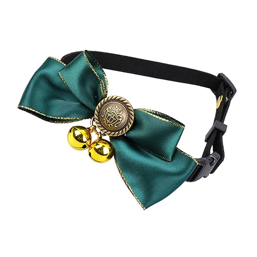 Hohopeti Nackenzubehör für Haustiere Kätzchenhalsbänder Katzenhalsband abbrechen abbrechbares Katzenhalsband Hund Katzenfliege Katzen katzenhalsbänder Glocke Welpenhalsband Green von Hohopeti