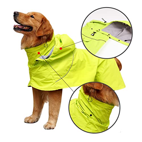 Hohopeti Regenmantel Für Haustiere Regenkleidung Für Haustiere Regenanzug Für Hunde Regenmantel Für Hunde Großer Hunderegenmantel wasserdichte Regenjacke Regenjacken Für Hunde Poncho Yellow von Hohopeti