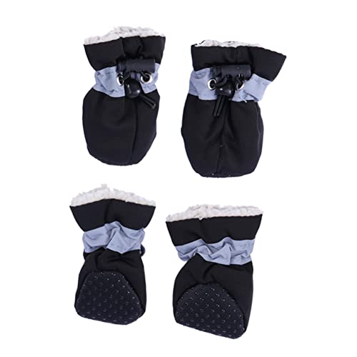 Hohopeti Rutschschutz Schuhe Haustiere Winter Kleine rutschfeste Schuhe - rutschfeste Haustier Warm - Booties Outdoor Schwarz Große Hunde Sportbekleidung/Größe Tragbar Indoor & Für von Hohopeti