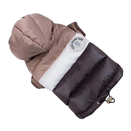 Hohopeti Wärmende Hundeweste Aus Daunenmaterial Für Hunde Bequeme Winterjacke Für Haustiere Kaffee Farbe Größe 18 Ideal Für Kalte Tage Und Outdoor Aktivitäten von Hohopeti