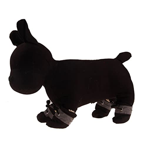 Hohopeti Warmer Winter-Slip Für Haustiere Große Kleine Pfote Tragbar rutschfest – Größe Hund Outdoor-Sportschutz Booties Hunde Für Nicht-Schuhe Indoor- Schwarze Schuhe von Hohopeti