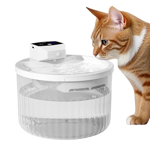 Holdes Haustier-Wasserspender, automatischer Wasserspender für Katzen - Katzenwasserbrunnen mit großer Kapazität | Leiser Trinkwasserspender für Haustiere, kreativer automatischer gefilterter von Holdes