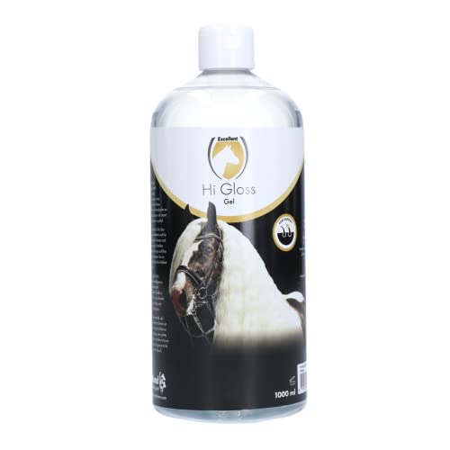 Excellent Hi Gloss Gel mit Pumpe - Glanzgel mit Conditioner und frischem Lavendel - Für Pferde geeignet - 1 Liter von Holland Animal Care