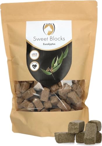 Excellent Horse Sweet Eucalypta Blocks - Pferdebonbons - Zuckerfrei - Pferde - Eukalyptus-Geschmack - Brocken - Belohnung - 1 kg von Holland Animal Care