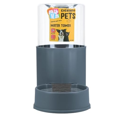 Excellent Pets Wasserturm – Für 3,8 l – Tränke – Wasserspender – BPA-frei – rutschfeste Füße – Tierzubehör – Für Hunde und Katzen – Grau von Holland Animal Care