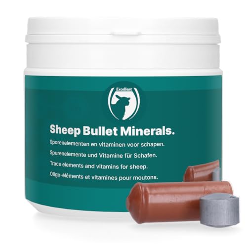 Excellent Sheep Bullet Minerals - Enthält lebenswichtige Vitamine - Fördert die Fruchtbarkeit und Vitalität von Lämmern - Wirkt 6 Monate lang - 10 Stück von Holland Animal Care