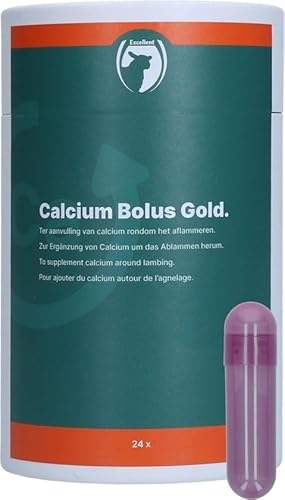 Excellent Sheep Calcium Bolus Gold - Ergänzungsfuttermittel - 24 Stück - Nutztiere - Mineralfutter - Schafsfutter - Ziegenfutter - Calcium von Holland Animal Care