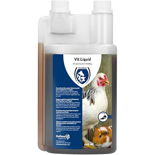 Excellent VIT - Flüssiges Multivitamin - Flüssiges Vitamin - Ergänzende Tiernahrung - Hobby - Vitamin A, E, K3, B6, B1, B2-500 ml von Holland Animal Care