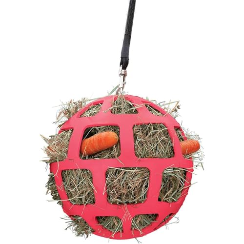 Holland Animal Care Hay Slowfeeder Fun&Flex Ø 22 cm - Heuraufe Pferd - Geeignet für Weidetiere - Heunetz für Pferde - Gegen Stallverfall - Bis zu 1 kg Heu - Rosa von Holland Animal Care