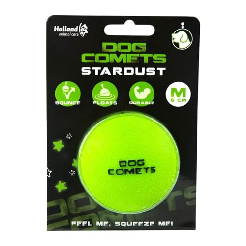 Dog Comets Ball Stardust Ø6 cm - Hundespielzeug Ball - Hundeball Naturkautschuk - Ball Hund - Grün - 1 stück von Dog Comets