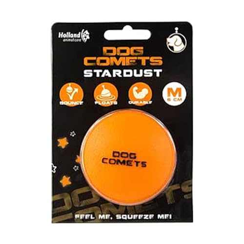 Dog Comets Ball Stardust Ø6 cm - Hundespielzeug Ball - Hundeball Naturkautschuk - Ball Hund - Orange - 1 stück von Dog Comets