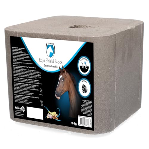 Holland Animal Care Equi Shield Block - 10 kg - Salzleckstein - Zur Pflege empfindlicher Haut - Neutralisierung von Körpergeruch - Für Pferde geeignet von Holland Animal Care