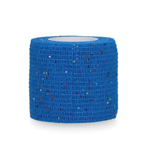 Holland Animal Care Excellent - Bandage Animal - Bandage für Tiere - Selbstklebend - Elastisch - 5 cm x 2.3-4.5 m - Glitter - Blau von Holland Animal Care