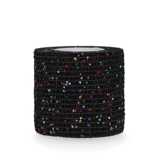 Holland Animal Care Excellent - Bandage Animal - Bandage für Tiere - Selbstklebend - Elastisch - 5 cm x 2.3-4.5 m - Glitter - Schwarz von Holland Animal Care