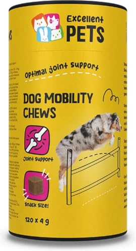 Holland Animal Care Excellent Dog Mobility Chews - 120 Kausnacks - Weiche Snacks - Zur Erhaltung von Knorpel, Sehnen und Bändern - Unterstützt die Gelenkfunktion - Glutenfrei von Holland Animal Care