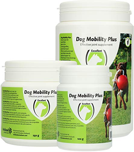 Excellent Dog Mobility Plus - 250 Gramm - Zur Unterstützung der Sehnen, Knorpel, Bänder - Gelenke von Hunden - Für Hunde geeignet - Glucosamin - Ergänzende Tiernahrung von Holland Animal Care