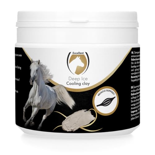 Holland Animal Care Excellent Horse Deep Ice Cooling Clay - Pferde - Muskeln, Sehnen und Gelenke - Starke Beanspruchung - Fellpflegemittel - Pflege - Kühlung - 500 g von Holland Animal Care