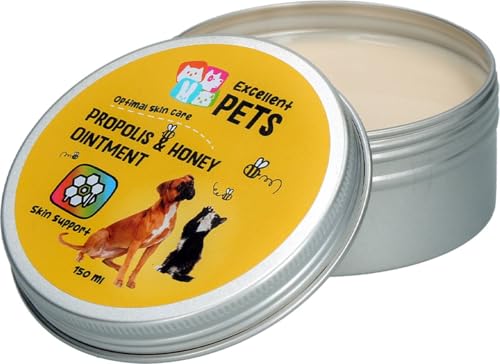 Holland Animal Care Excellent Pets Bienenpropolis- & Honigsalbe - 150 ml - Hundesalbe - Pflegende Salbe - Unterstützt die Reparaturfähigkeit der Haut - für Hunde, Katzen, Kaninchen und Nager von Holland Animal Care