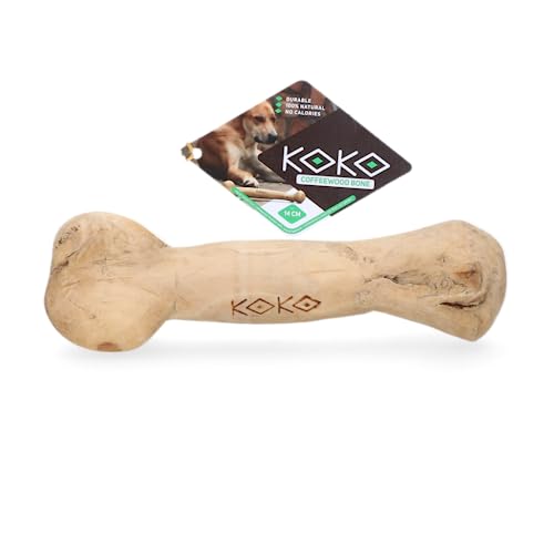 Koko Coffee Bones - Kauknochen Hund - Sicher, splittert Nicht - Hypoallergen - 100% Naturprodukt - Koffein- und kalorienfrei und ohne künstliche Zusatzstoffe - Klein - 14 cm von Holland Animal Care