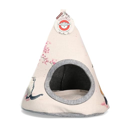 Takara Tipi - Katzenhaus - 42 x 56 cm - Katzen Tipi Zelt - Katzenzelt - Katzenkorb - Cherry Blossom von Holland Animal Care