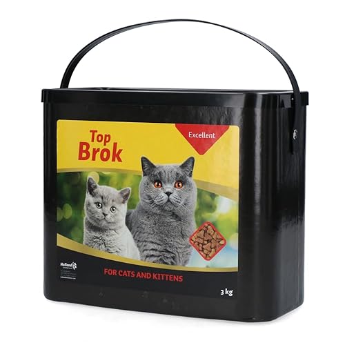 Topbrok Excellent Katze und Kitten - Hundefutter für ausgewachsene Katzen und Kätzchen - Tierfutter reich an Vitaminen - Fördert die Fitness - Enthält frisches Fleisch, Huhn und Fisch - 3 kg von Holland Animal Care