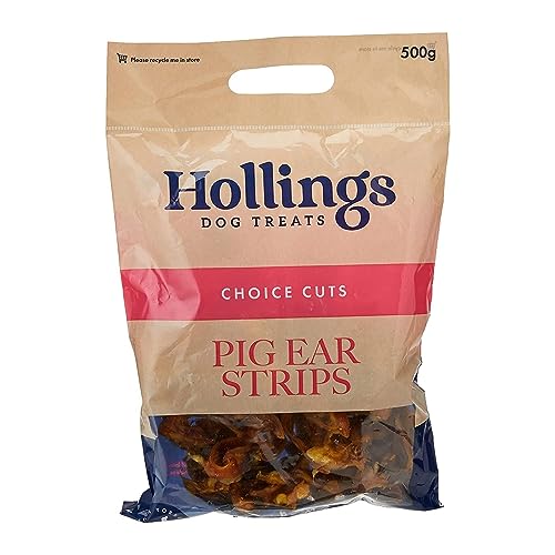 Hollings Pig Ear Strips Treat for Dogs 500g von Hollings