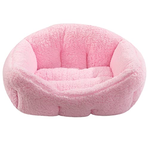 Hollypet Sherpa Fleece Hundebett, Selbstwärmendes Haustierbett für kleine Hunde Katzen Schlafsack Kissen, rechteckiges Haustierbett, Rosa von Hollypet