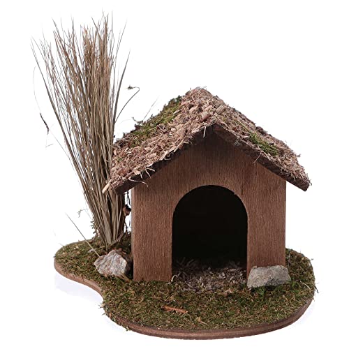 Hundehütte Holz 9x13x15cm für Krippen 12/14cm von Holyart