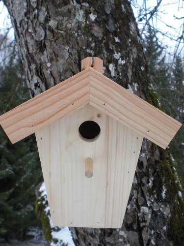 Dekorativer Nistkasten (N8) Lärchenholzdach für Kleiber und Meisen Groß-Vogelhaus-Vogelhäuschen-sauberste Verarbeitung-Vogelhaus Garten Deko von Holz und Gartentrends