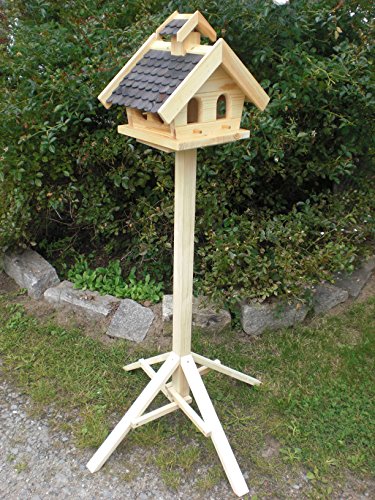 Vogelhaus-Vogelhäuser Vogelfutterhaus Vogelhäuschen aus Holz Vogelhausständer Nistkasten Schreinerarbeit in unterschiedlichen Farben erhältlich … (Vogelhaus mit Ständer V15+S1) von Holz und Gartentrends