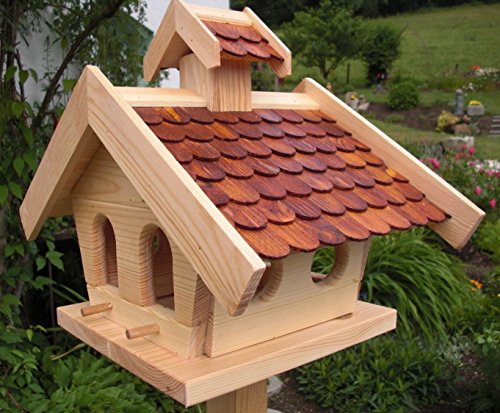 Vogelhaus-Vogelhäuser Vogelfutterhaus Vogelhäuschen aus Holz Vogelhausständer Nistkasten Schreinerarbeit in unterschiedlichen Farben erhältlich … (Vogelhaus V13) von Holz und Gartentrends